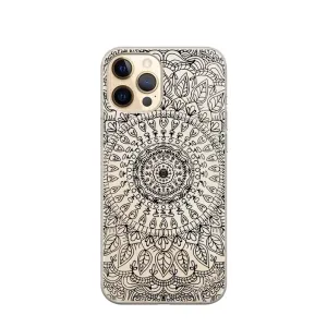 Apfelkiste - iPhone 15 Pro Rubber Case Cover Ultra Thin Circle Mandala - Transparent