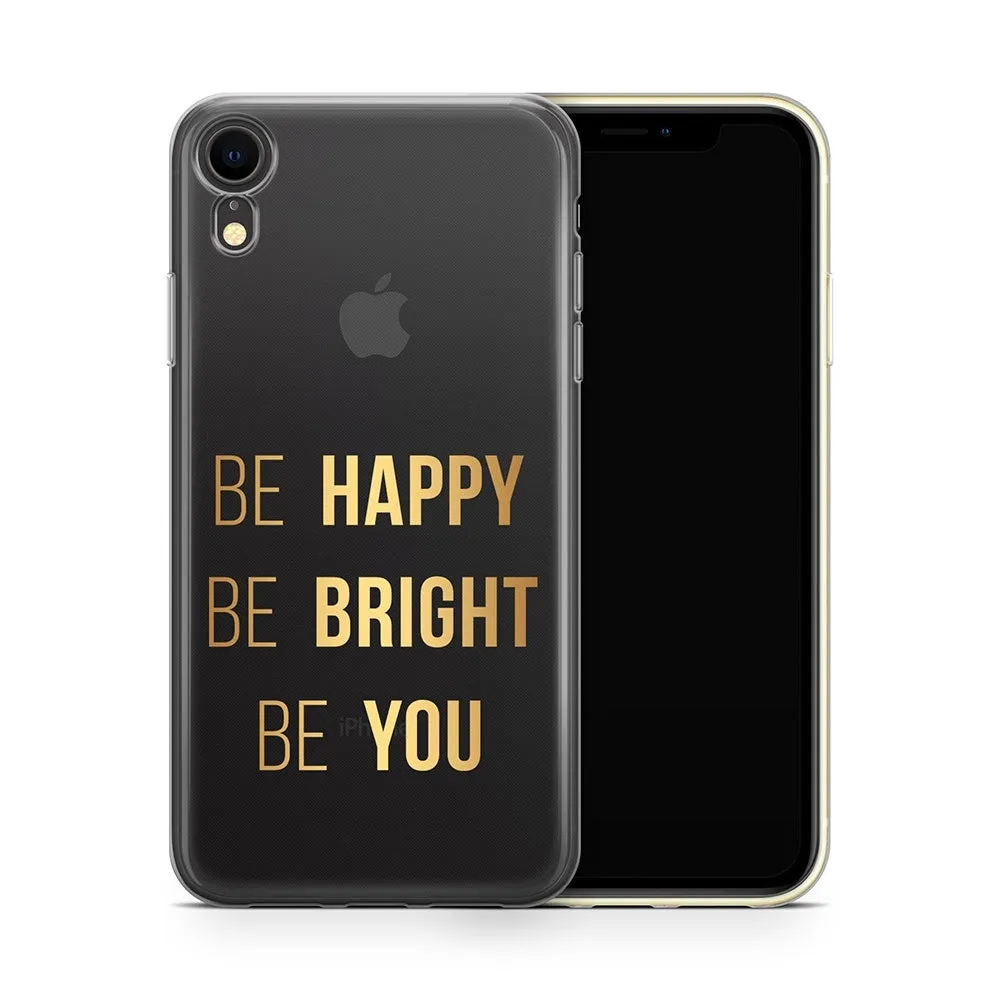 Apfelkiste - iPhone Xr Rubber Case Be Happy - Transparent