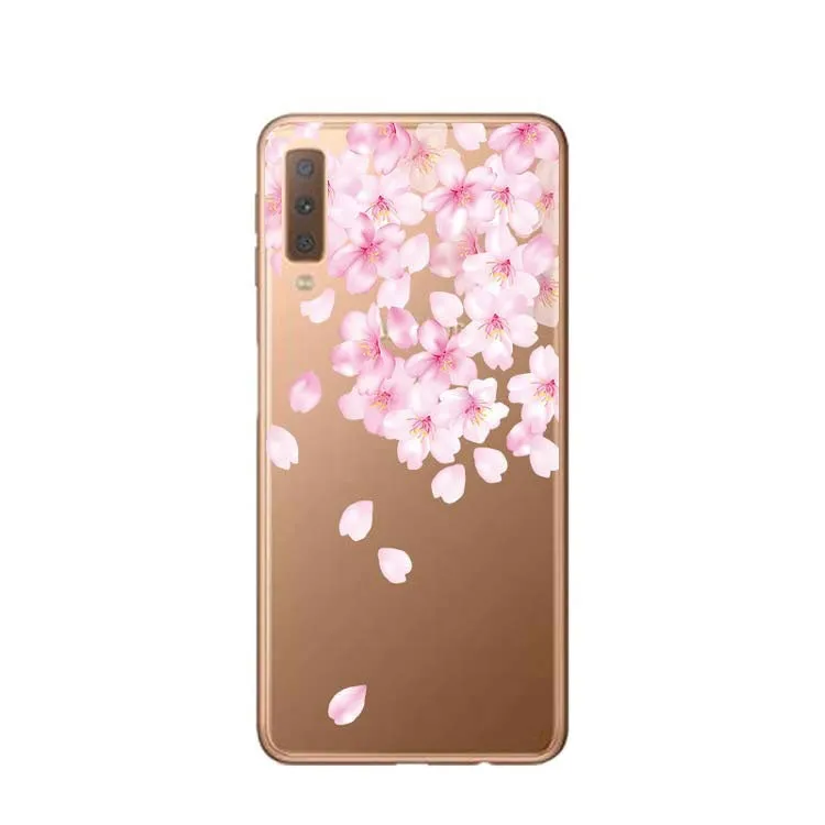 Apfelkiste - Samsung Galaxy A50 / A30s Rubber Case Cover Ultra Thin Pink Blossoms - Transparent