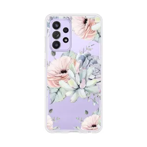Apfelkiste - Samsung Galaxy A52s 5G / A52 (5G) Rubber Case Cover Ultra Thin Flowers - Transparent