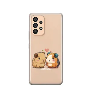 Apfelkiste - Samsung Galaxy A53 5G Rubber Case Cover Ultra Thin Hamster in Love - Transparent
