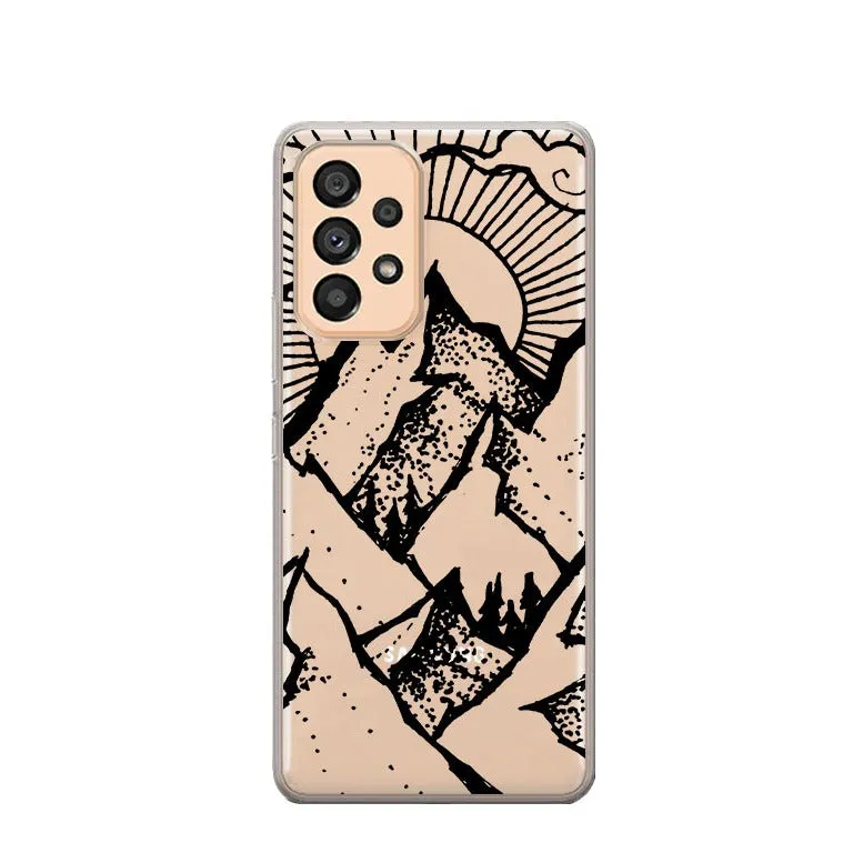 Apfelkiste - Samsung Galaxy A53 5G Rubber Case Cover Ultra Thin Mountains - Transparent