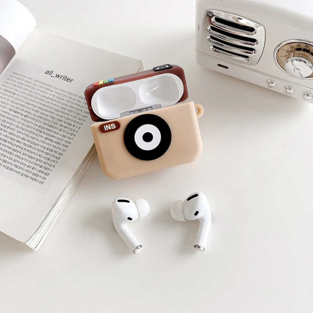 Apple AirPods 2 Earphone Silicon Case Keychain Cute 3D Avocado Shark Corgi Dog