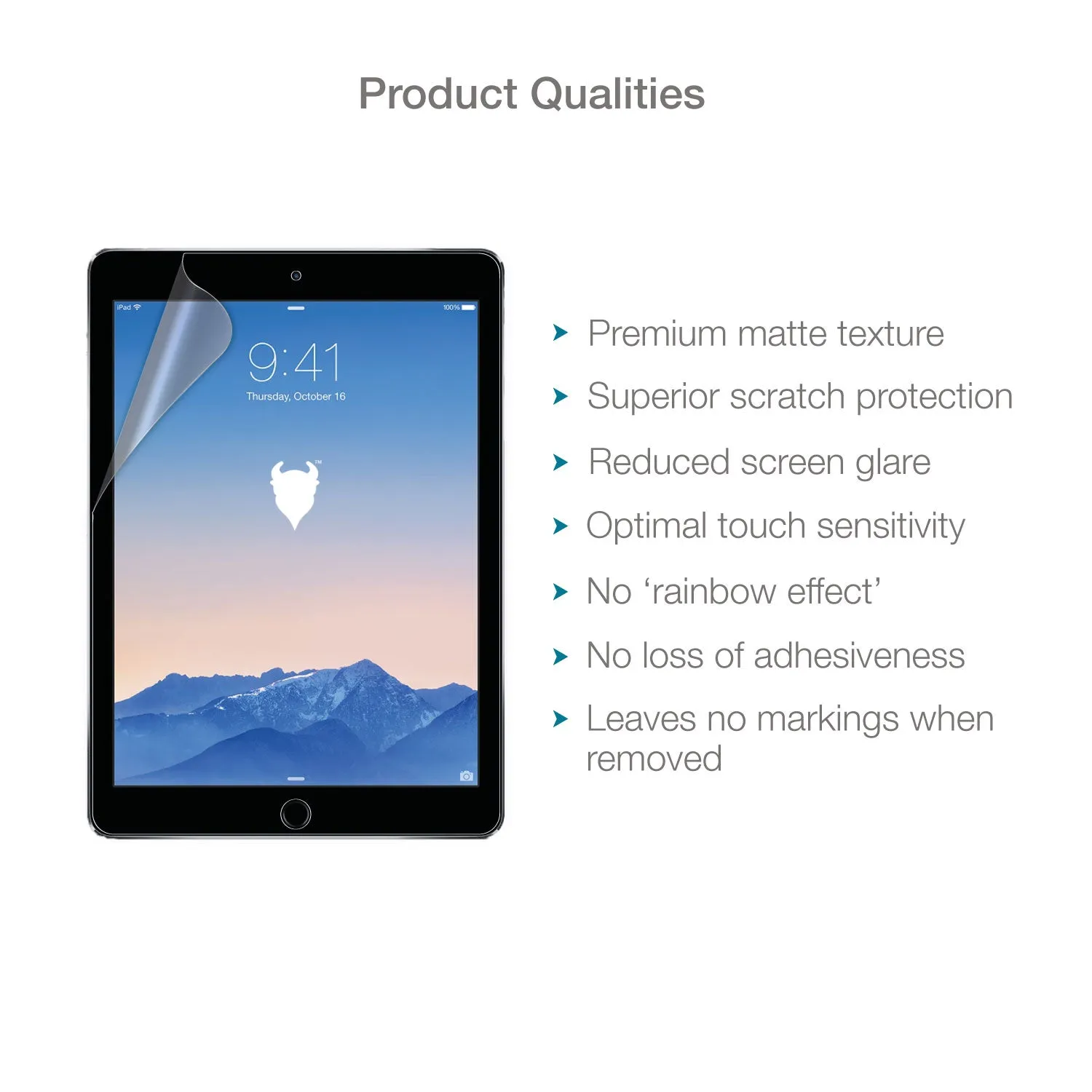 Apple iPad (2017-2018, Air 1/2, Pro 9.7") Screen Protector (Matte, Anti-Glare)