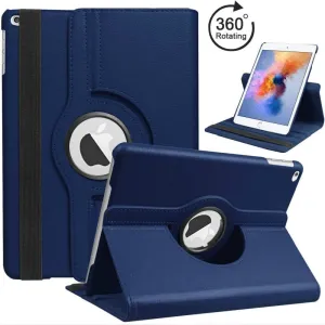 Apple iPad 7th Gen Smart Leather Case, 7th Generation 10.2 Rotating 360 Degree Stand Cover (Navy Blue)