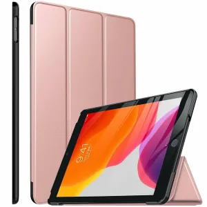 Apple iPad 8th Gen 10.2 inch 2020 Folio Smart Leather Magnetic Stand Case Cover (Rose Gold)