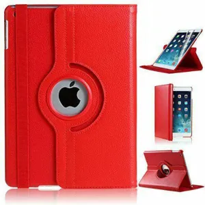 Apple iPad 8th Gen Smart Leather Case, 8 Generation 10.2 Rotating 360 Degree Stand Cover (Red)