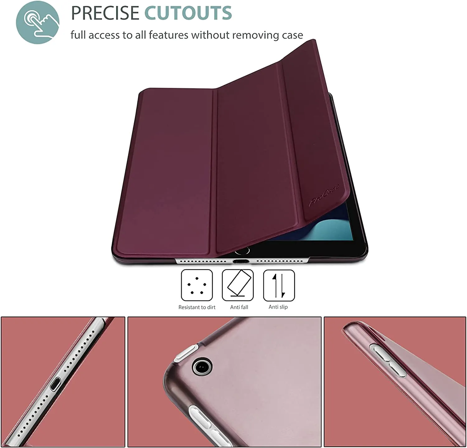 Apple iPad Pro 11 2018 Folio Smart Leather Magnetic Stand Case Cover (Purple)