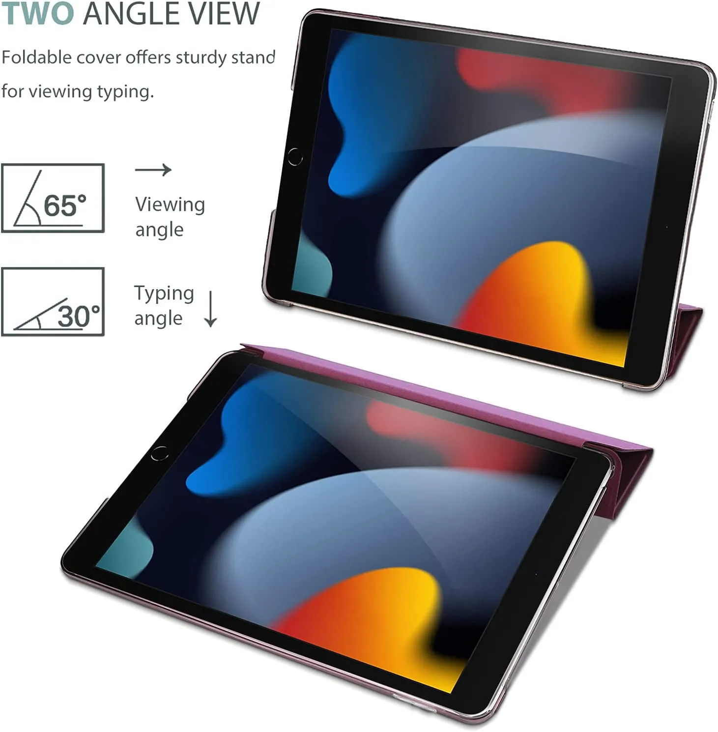 Apple iPad Pro 11 2018 Folio Smart Leather Magnetic Stand Case Cover (Purple)