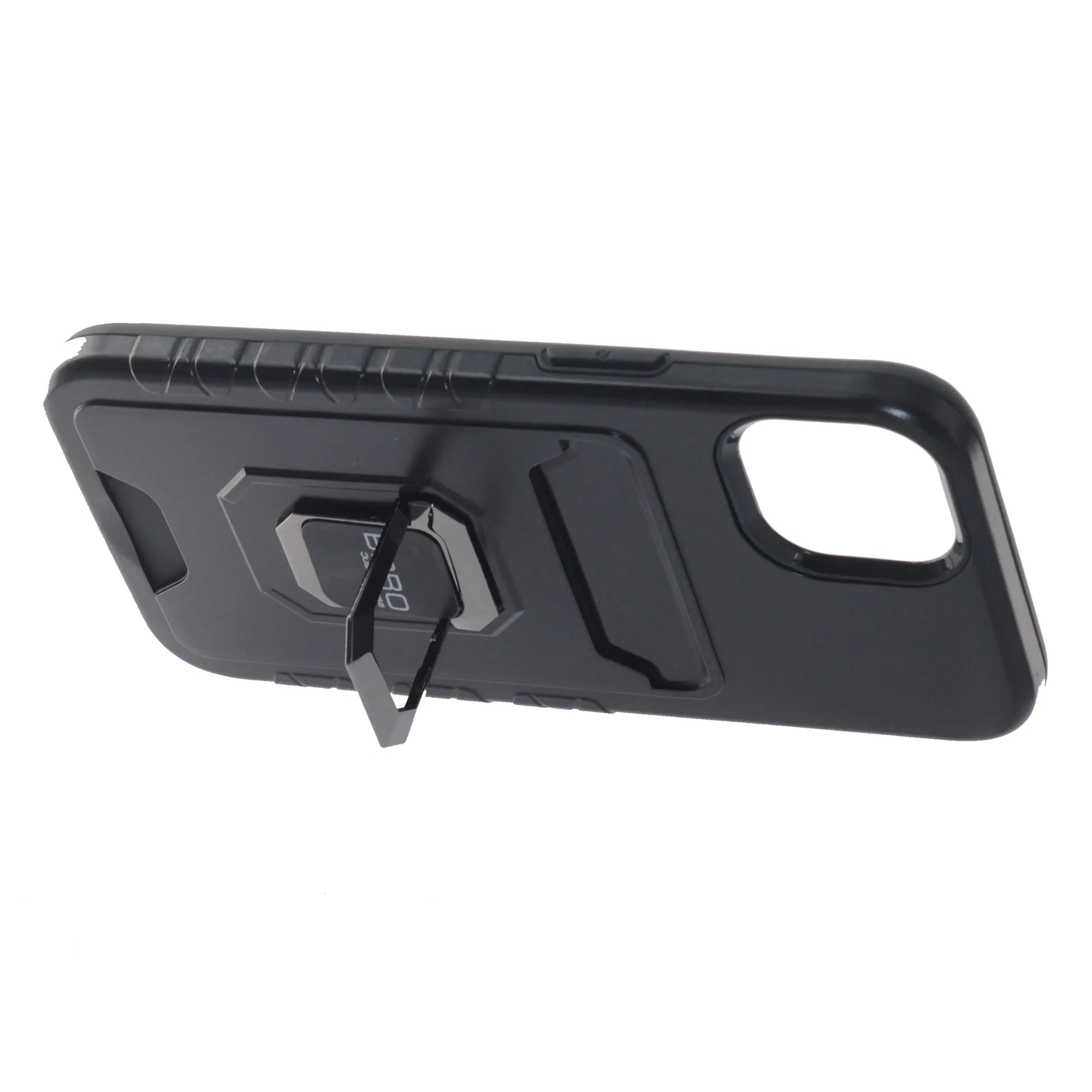 Apple iPhone 12 Case/12ProCase, (BORO) Magnetic Ring Armor Case with Card Holder, Color Black