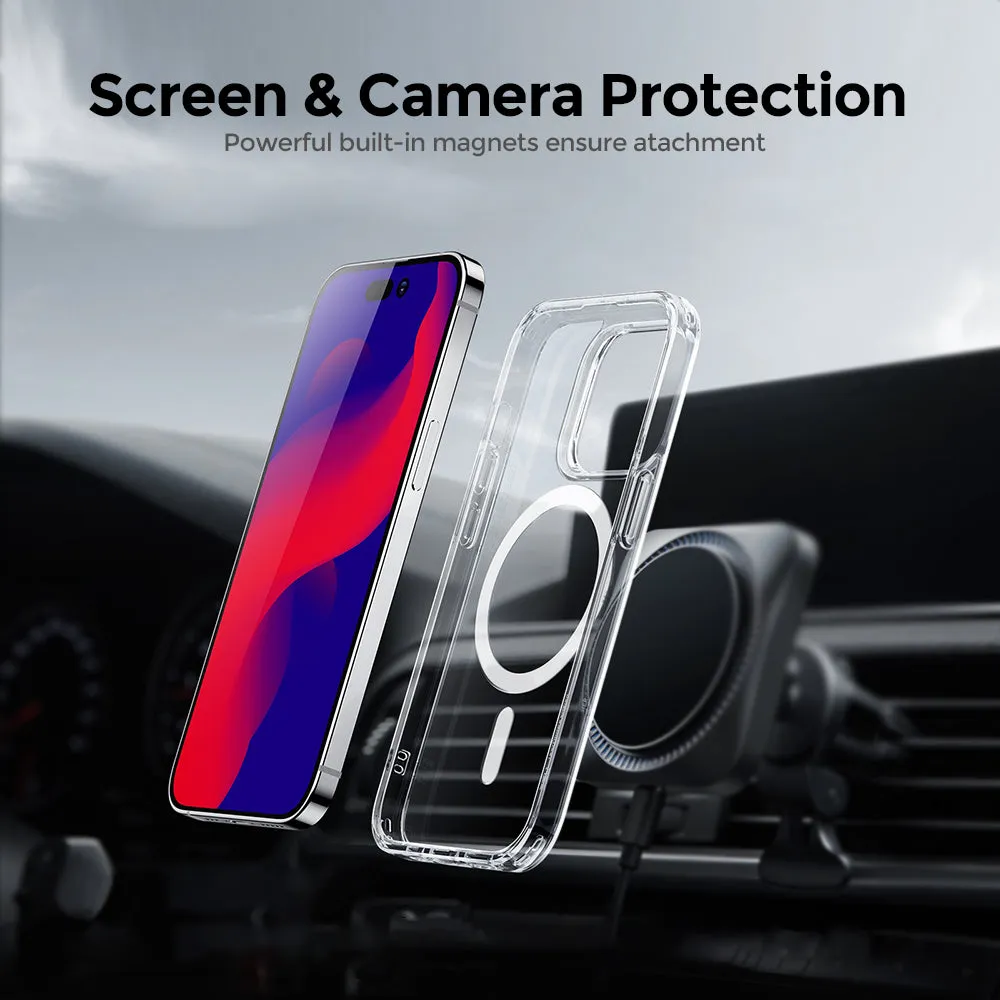 Apple iPhone 14 Case | TPU Acrylic Slim Thin Magnetic Mobile Phone Cover  | Clear
