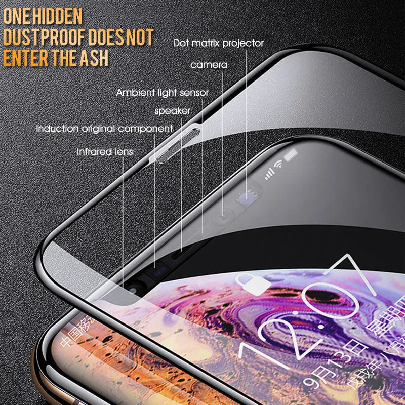 Apple iPhone 14 Full Coverage Tempered Glass Screen Protector Film Guard [2 Pack]