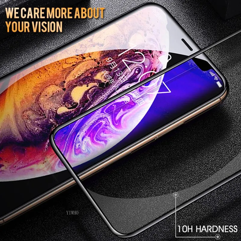 Apple iPhone 14 Full Coverage Tempered Glass Screen Protector Film Guard [2 Pack]