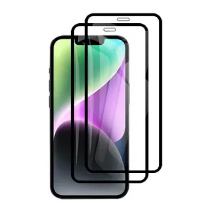 Apple iPhone 14 Full Coverage Tempered Glass Screen Protector Film Guard [2 Pack]