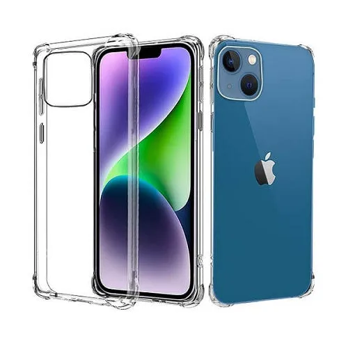 Apple iPhone 14 Plus Crystal Clear Heavy Duty Transparent TPU Bumper Shockproof Case Cover