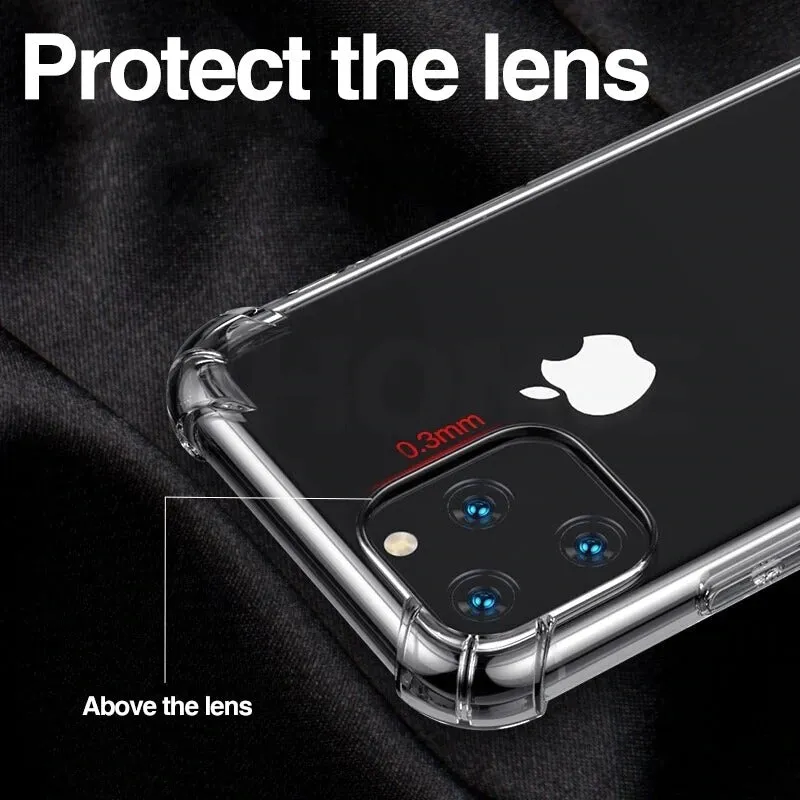 Apple iPhone 14 Pro Case Crystal Clear Heavy Duty Transparent TPU Bumper Shockproof Case Cover