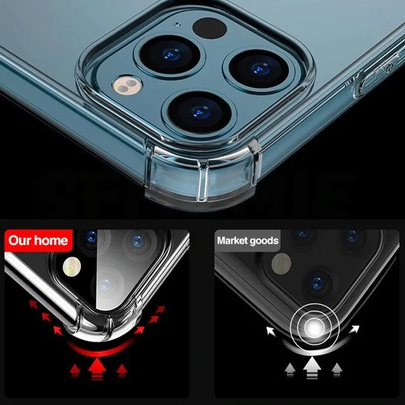Apple iPhone 14 Pro Case Crystal Clear Heavy Duty Transparent TPU Bumper Shockproof Case Cover
