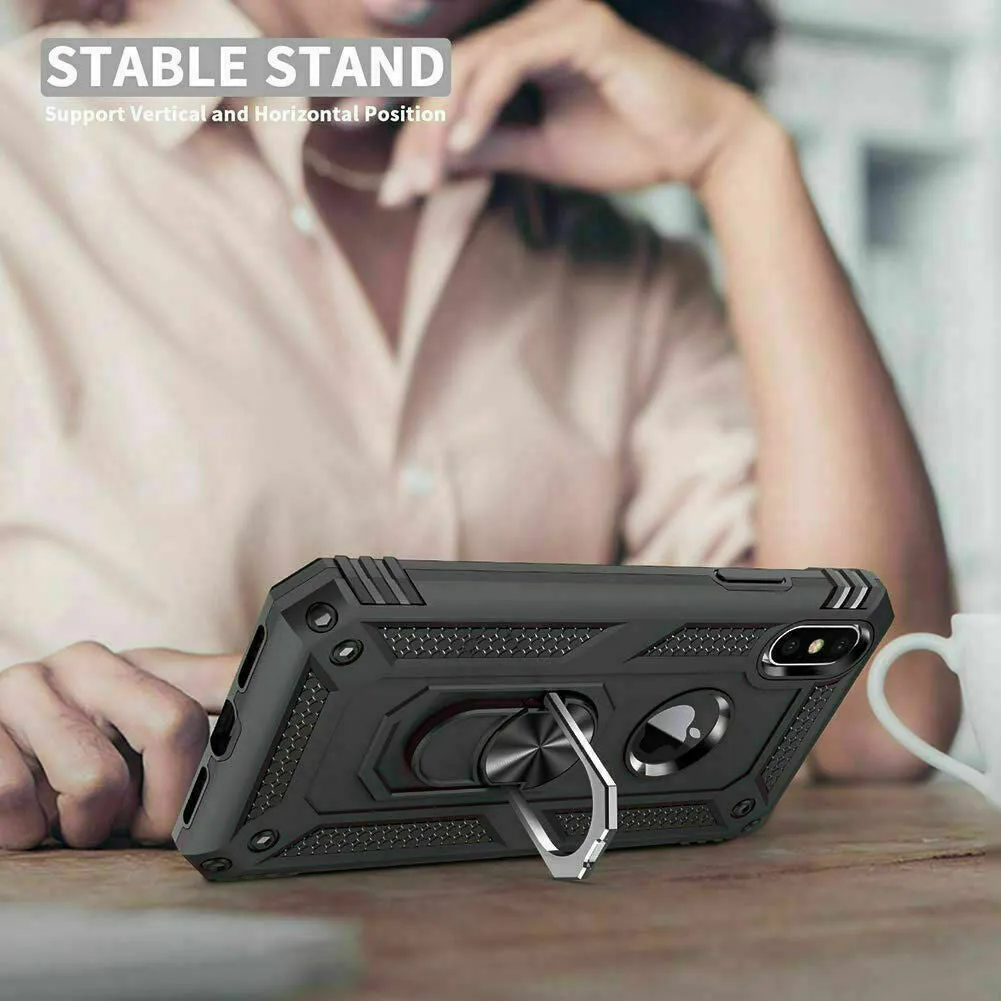 Apple iPhone 14 Pro Magnetic Ring Case Rugged Shockproof kickstand Heavy Duty Protective Back Cover
