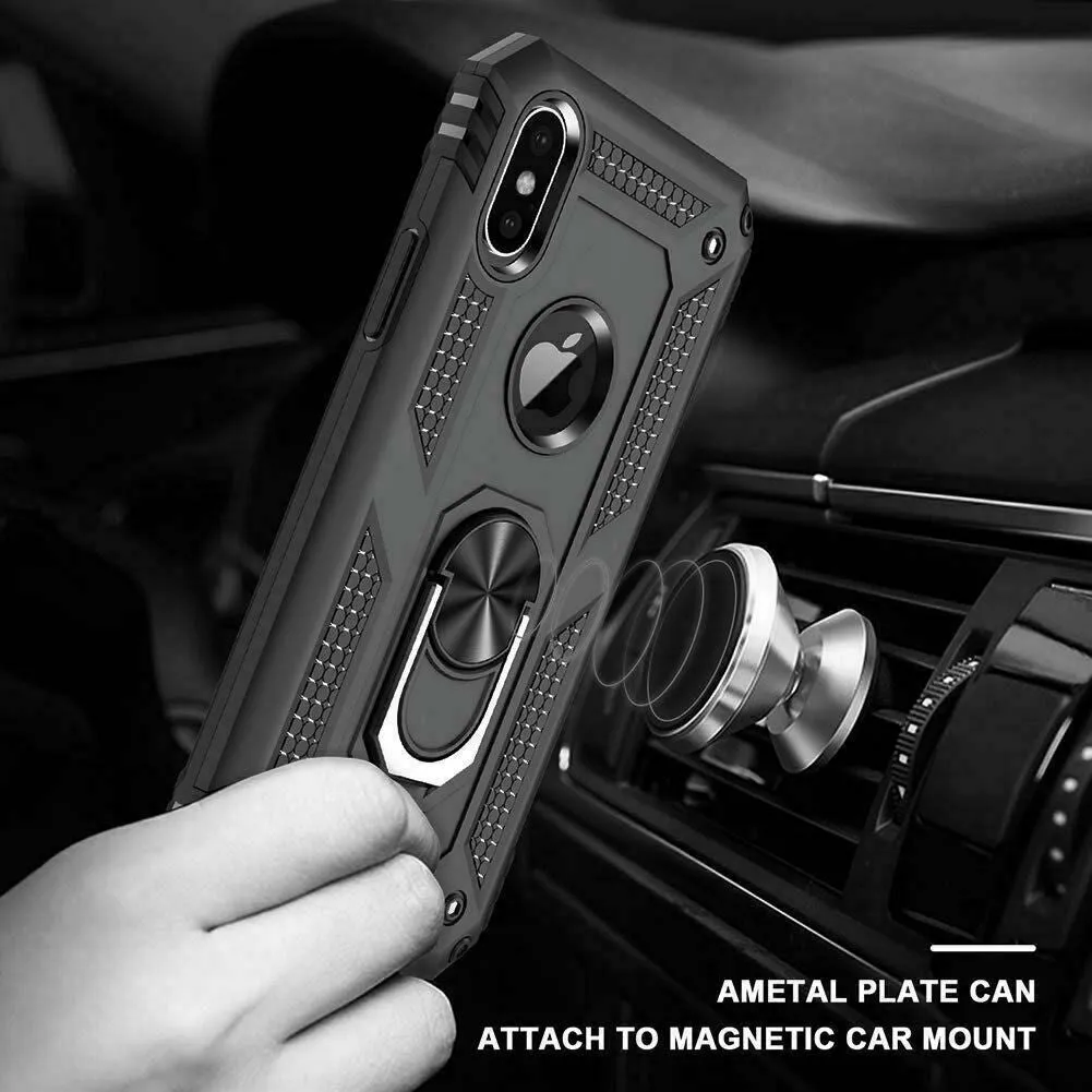 Apple iPhone 14 Pro Magnetic Ring Case Rugged Shockproof kickstand Heavy Duty Protective Back Cover