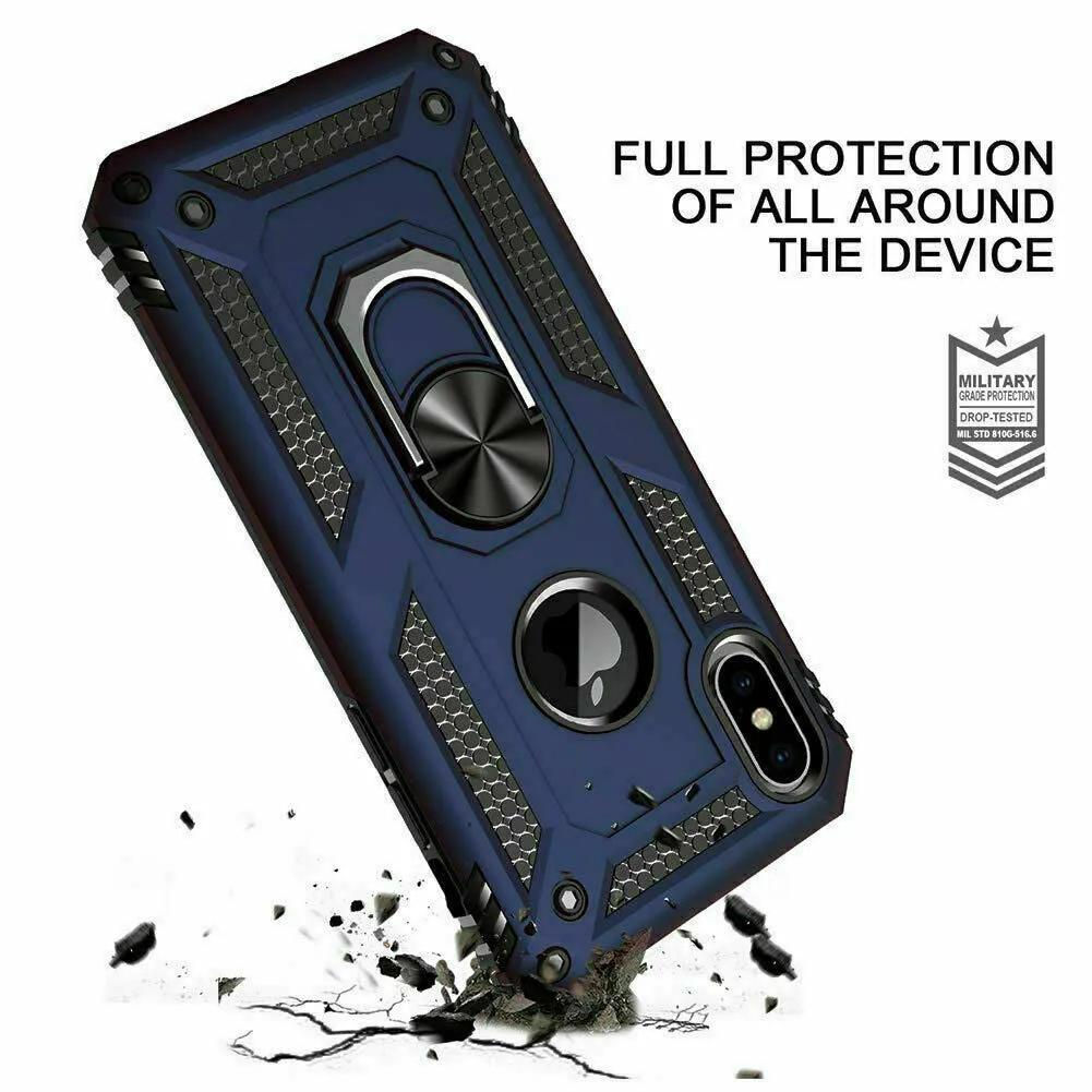 Apple iPhone 14 Pro Magnetic Ring Case Rugged Shockproof kickstand Heavy Duty Protective Back Cover