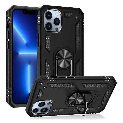 Apple iPhone 14 Pro Magnetic Ring Case Rugged Shockproof kickstand Heavy Duty Protective Back Cover