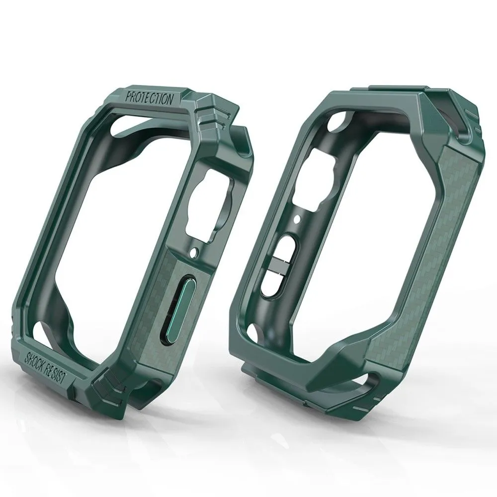 Apple Watch 44mm carbon fiber style cover - Green