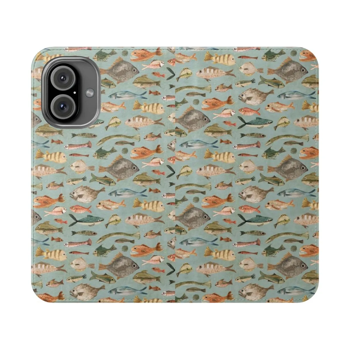 Aquatic Themed Flip Phone Case for Mobile Devices