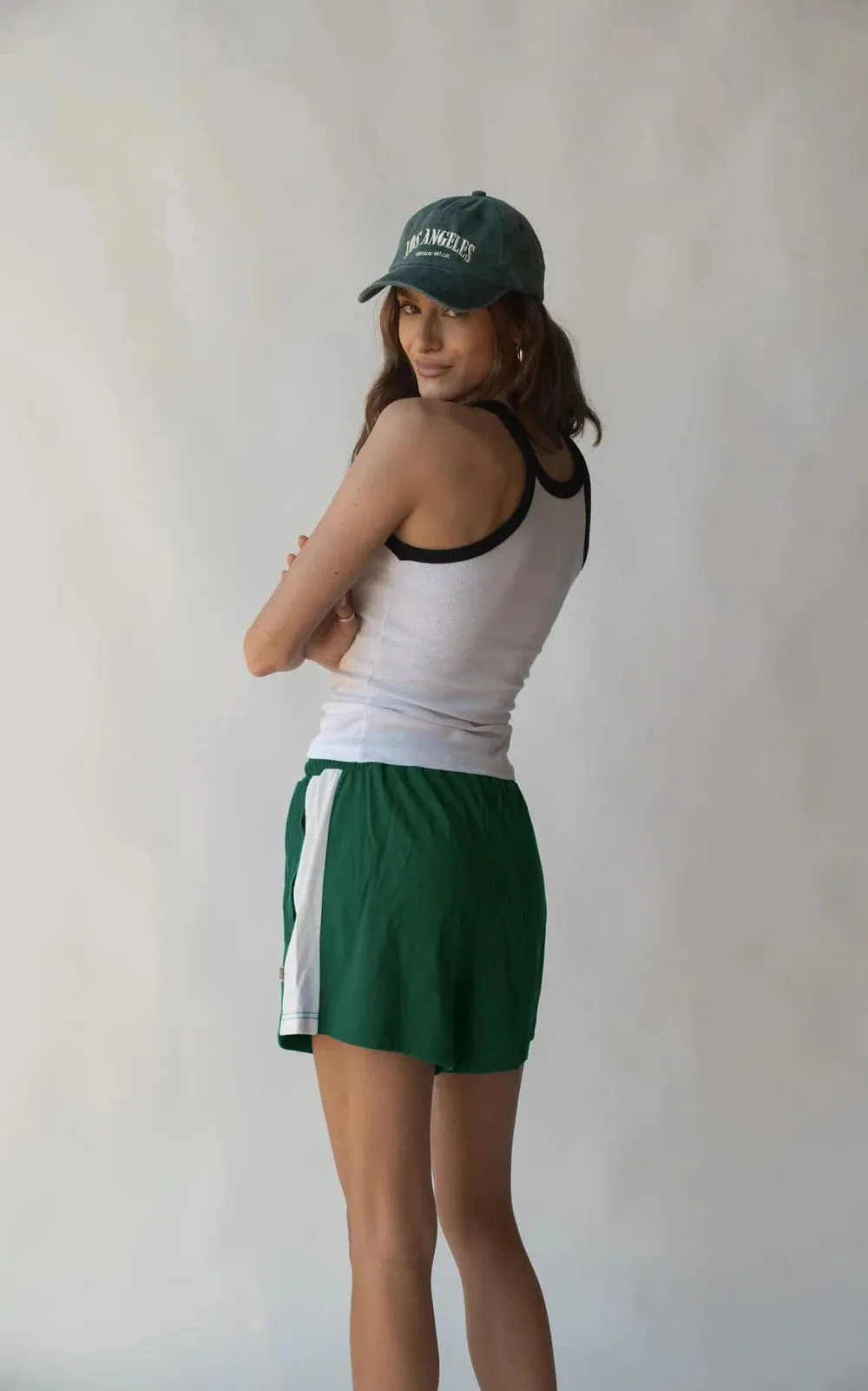 Araminta James | Monogram Contrast Tank - Snow