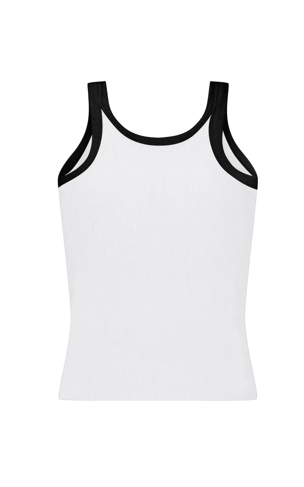 Araminta James | Monogram Contrast Tank - Snow