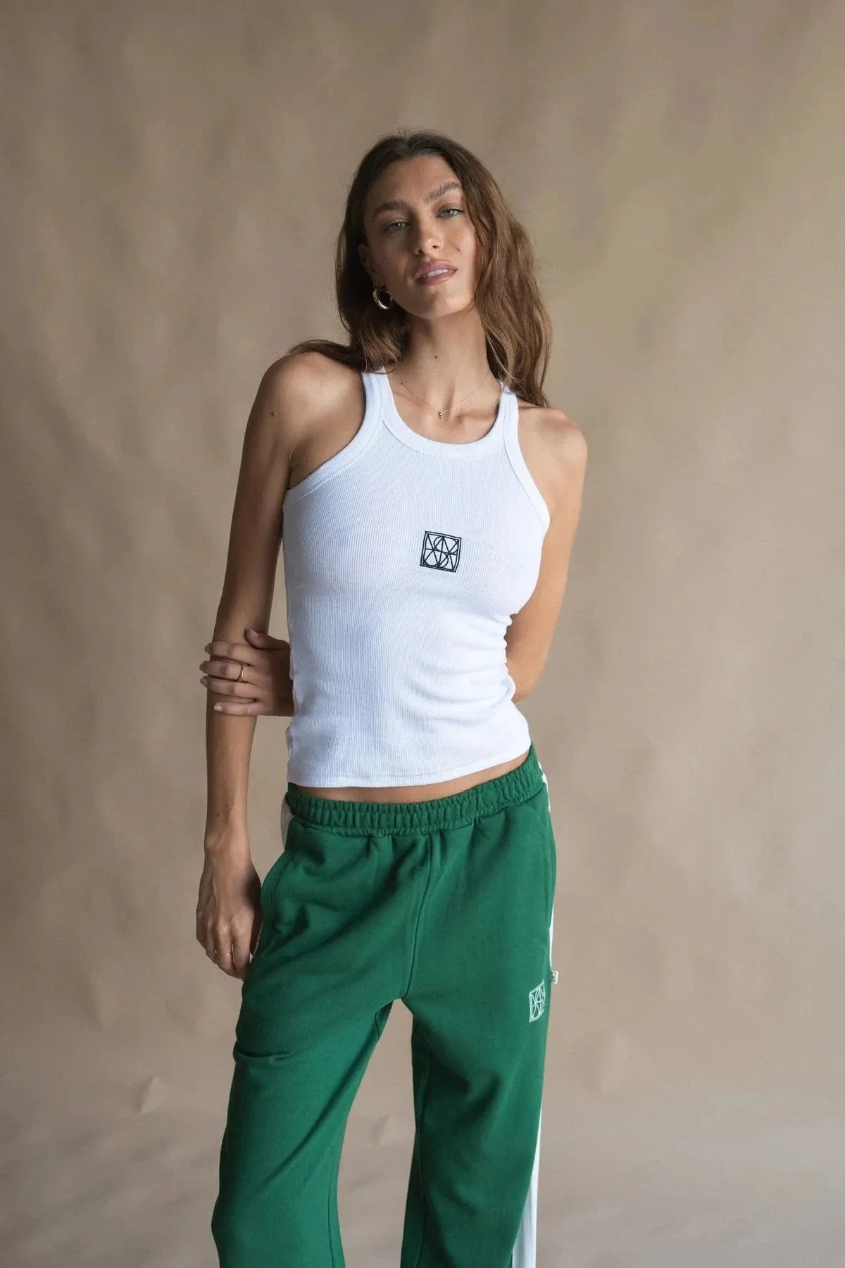 Araminta James | Monogram Tank - Snow