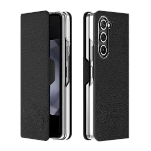 Araree Bonnet Diary Flip Case For Samsung Galaxy Z Fold 5 Black-6RW4