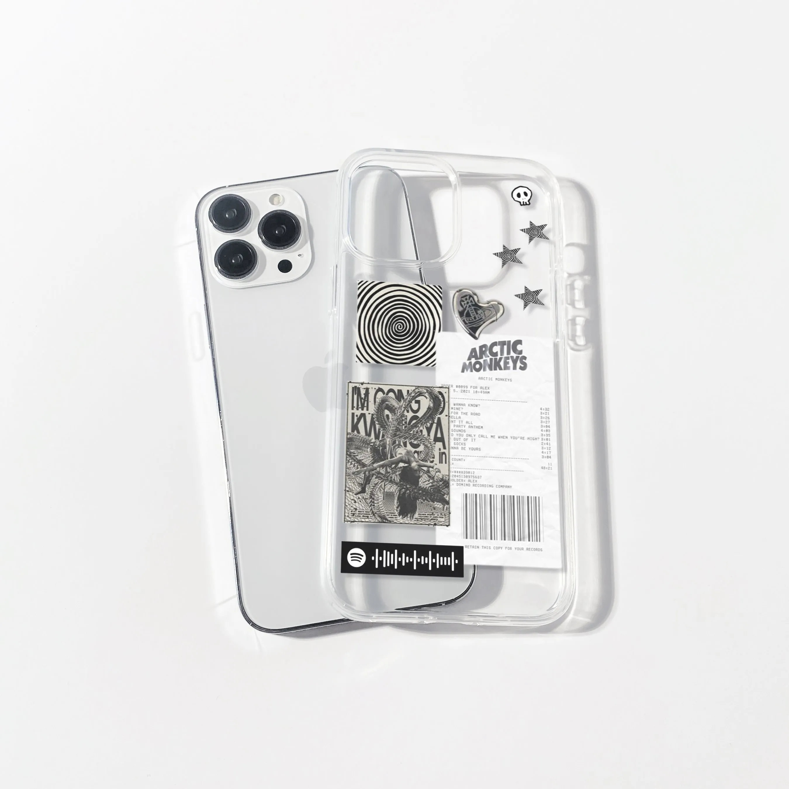 Arctic Monkeys Spiral Aesthetic Silicone Clear Case