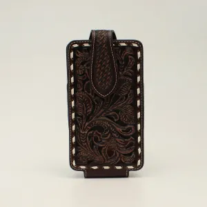ARIAT Cell Case Large Floral Embossed White Lace Brown A0602802