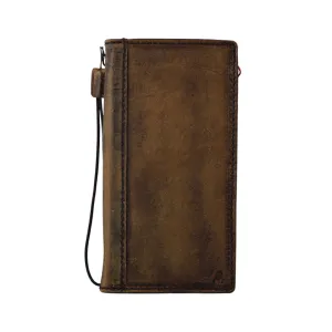 ARICHI Premium Handmade Genuine Leather Case for Samsung Galaxy S20-S25 Ultra, Note, and Z Fold - Polished Brown Vintage Cover