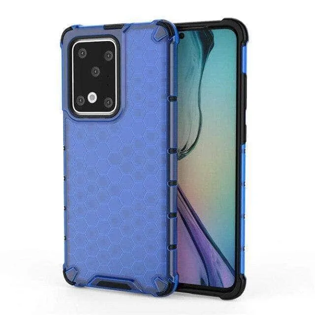 Armor Case Samsung S20  S20 Ultra 5G Honeycomb Clear Phone Case Shockproof Back Cover