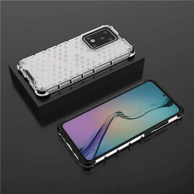 Armor Case Samsung S20  S20 Ultra 5G Honeycomb Clear Phone Case Shockproof Back Cover