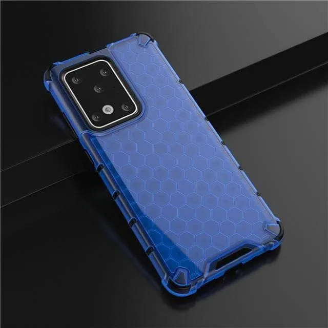 Armor Case Samsung S20  S20 Ultra 5G Honeycomb Clear Phone Case Shockproof Back Cover