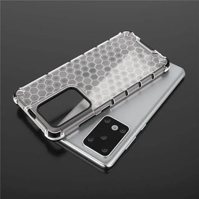 Armor Case Samsung S20  S20 Ultra 5G Honeycomb Clear Phone Case Shockproof Back Cover