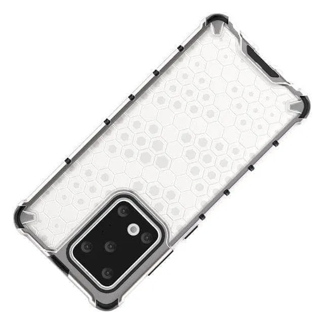 Armor Case Samsung S20  S20 Ultra 5G Honeycomb Clear Phone Case Shockproof Back Cover