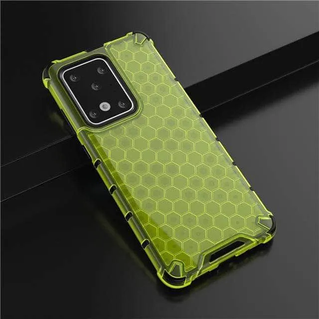 Armor Case Samsung S20  S20 Ultra 5G Honeycomb Clear Phone Case Shockproof Back Cover