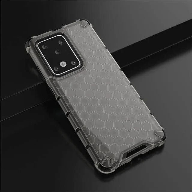Armor Case Samsung S20  S20 Ultra 5G Honeycomb Clear Phone Case Shockproof Back Cover