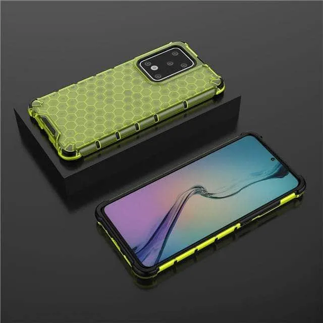 Armor Case Samsung S20  S20 Ultra 5G Honeycomb Clear Phone Case Shockproof Back Cover