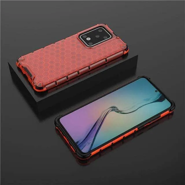 Armor Case Samsung S20  S20 Ultra 5G Honeycomb Clear Phone Case Shockproof Back Cover