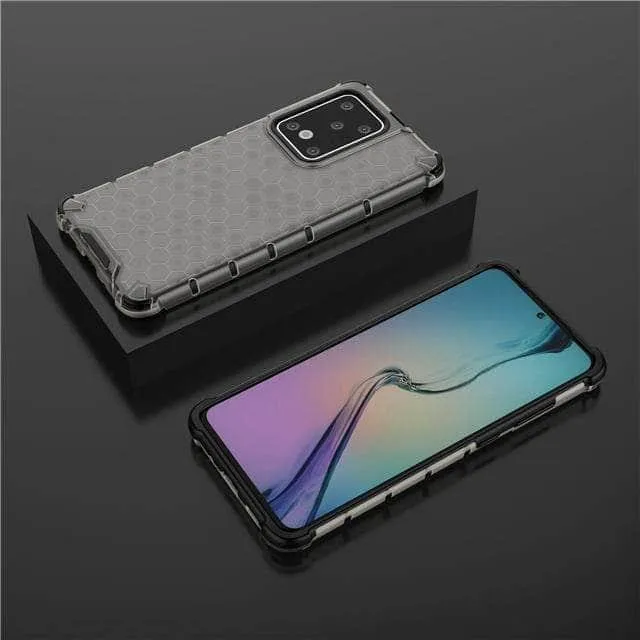 Armor Case Samsung S20  S20 Ultra 5G Honeycomb Clear Phone Case Shockproof Back Cover