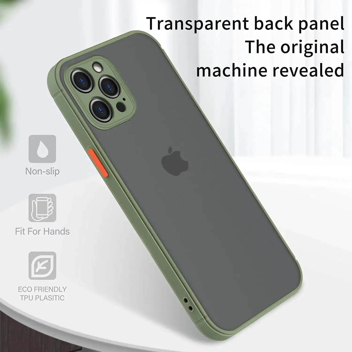 Armoured™ Camera Shield Lite Case Cover for iPhone 14 Pro Max - Green / Orange