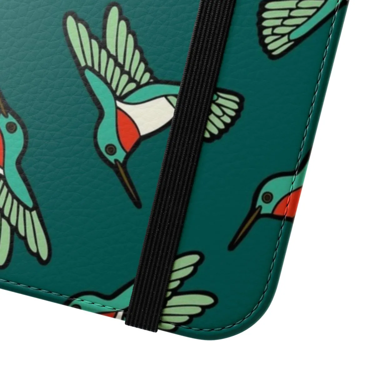 Artfully Designed Hummingbird Pattern Flip Cover Phone Case