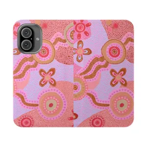 Artistic Aboriginal Art Flip Cover Phone Case