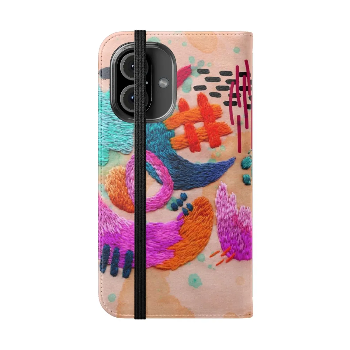 Artistic Abstract Embroidered Phone Case Cover
