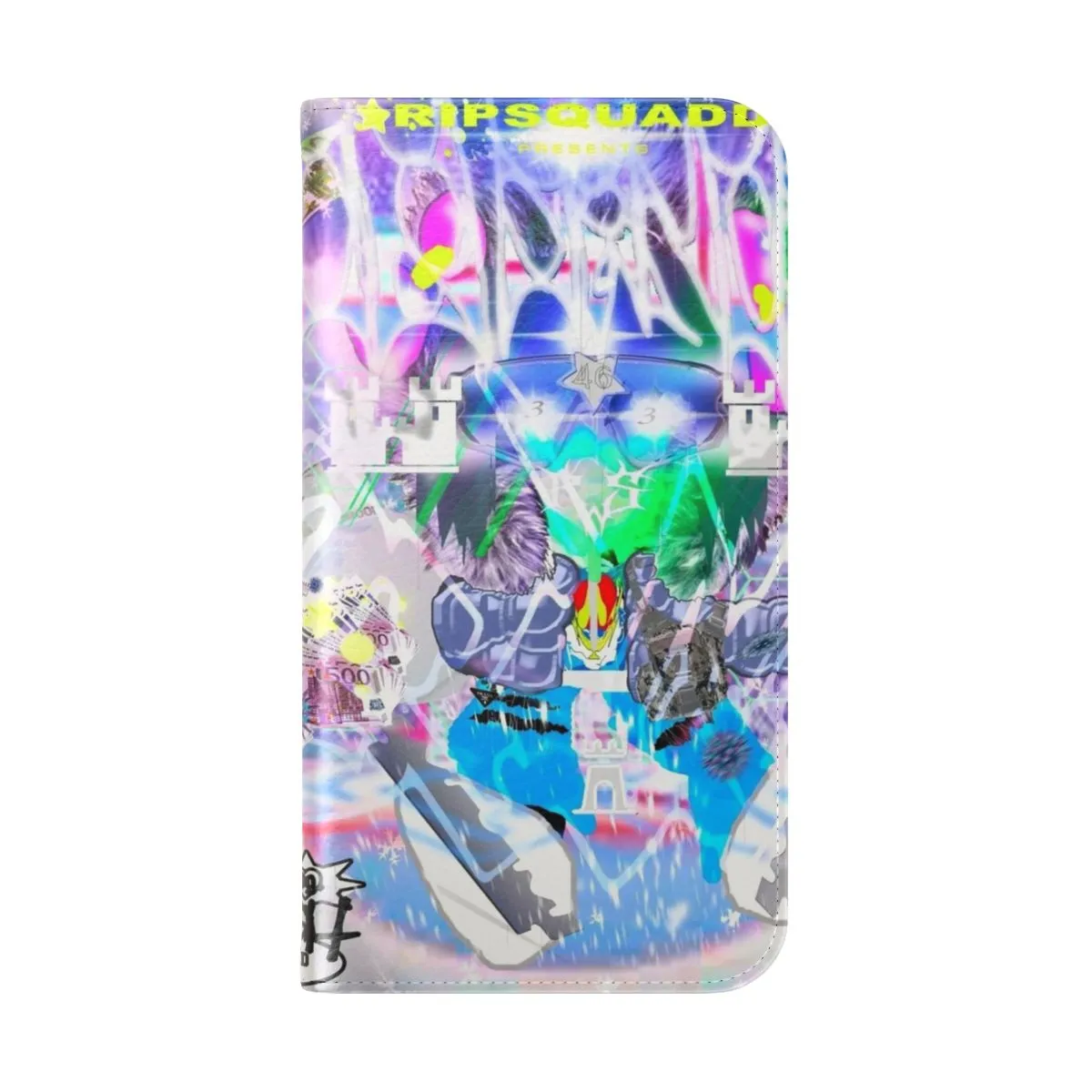 Artistic Bladee-Inspired Flip Cover Phone Case