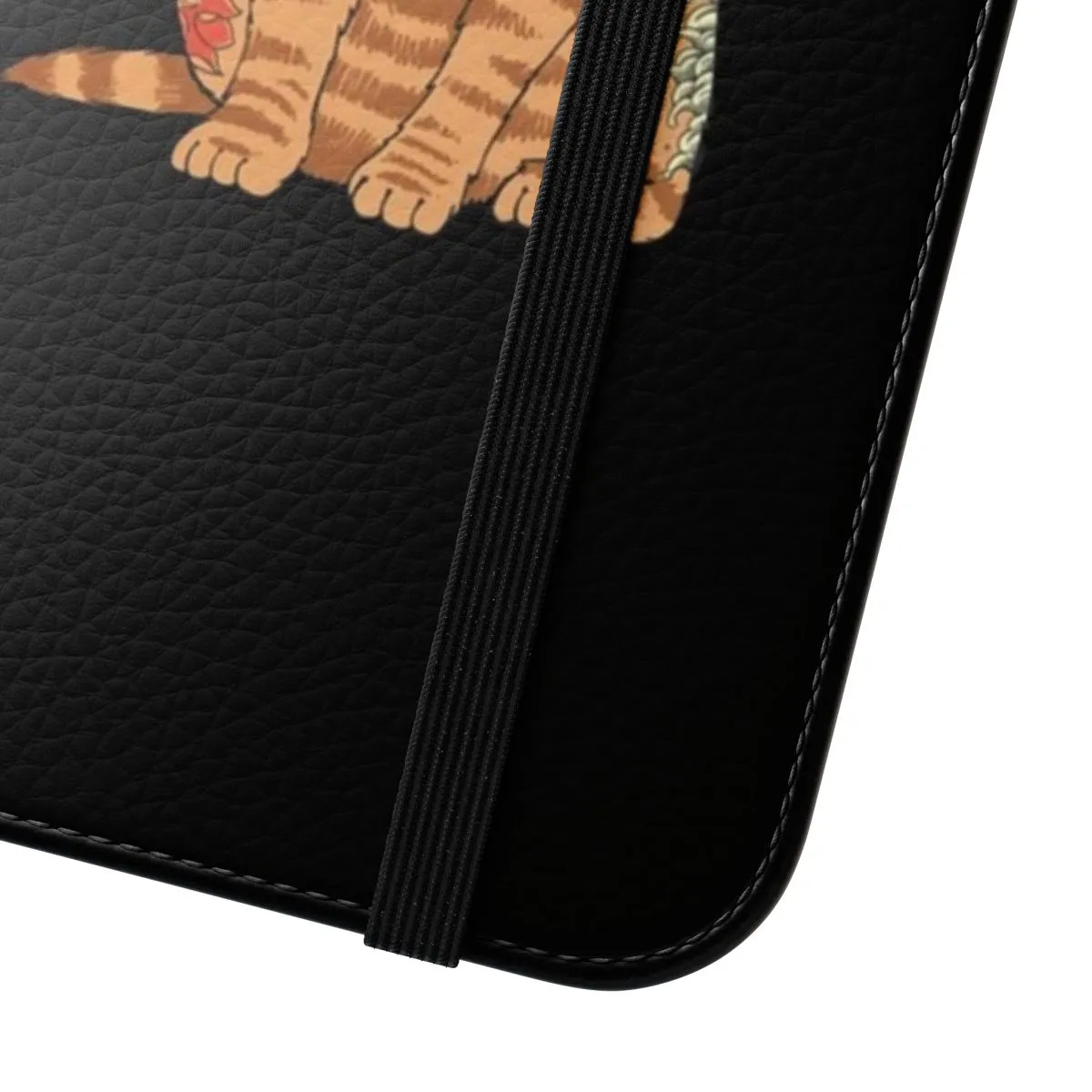 Artistic Cat-Themed Flip Phone Case with Japanese Aesthetic